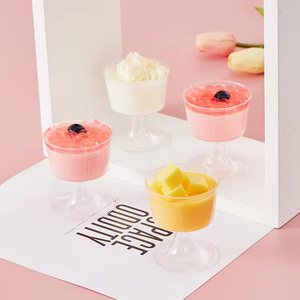 MingYu Mini tasses à dessert en plastique avec cuillère PS matériel gobelet verre à vin pour service de fête pour apéritifs Mousse esprits - Product Image 4