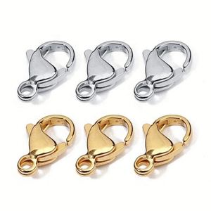 Zoryn 100 piezas de acero inoxidable 316L de alta calidad, cierre de mosquetón en forma de herradura para collares y pulseras, 10 mm, accesorio de joyería DIY - Product Image 1
