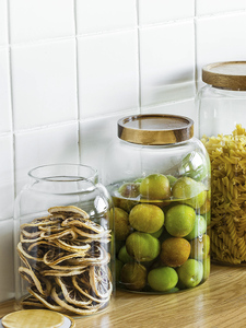 1300ML <strong>Large</strong> Capacity Big Size Glass Storage <strong>Jar</strong> Clear Borosilicate Acacia Lid <strong>Jar</strong> - Product Image 2