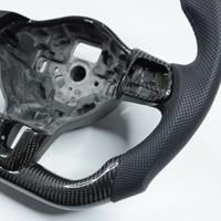 Volant personnalisé en fibre de carbone pour Volkswagen Scirocco Jetta Golf 6 Polo Gti Mk6 6 R avec cuir perforé