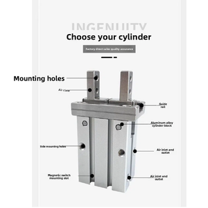 小型パラレル空気圧グリッパーロボットアーム用空気圧フィンガーシリンダー - Product Image 4