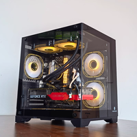 PC complet ordinateur de jeu armoire de processeur conception de jeu avec poignée boîte de couleur blanche étiquette personnalisée logo sur l'étui et l'emballage OEM ODM
