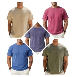 Breathable 100% Cotton Knitted Oversized Acid Wash Street Wear <b>T</b>-<b>Shirts</b> Light Weight Quick Dry Vintage <b>T</b> <b>Shirts</b> Custom Logo - Product Image 1
