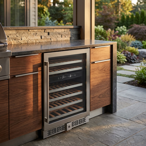 NE-403D-12 Dual Temperature Zones 34 Bottle <b>Compressor</b> Touch Control Frost Free Wine Cooler Refrigerator - Product Image 6