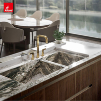 Meuble de cuisine Alland : îlot de bar à vin de luxe, design moderne et élégant en bois blanc, personnalisable, en promotion