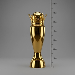 Trophée de football en métal miroir de luxe personnalisé, prix du championnat royal de 60 cm - Product Image 3