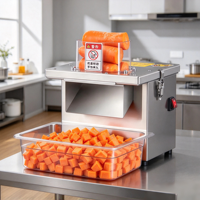 Commerciële 5-in-1 zware aardappel snijmachine, multifunctionele groentesnijder, desktop groente-wolf-tand-snijder voor de keuken