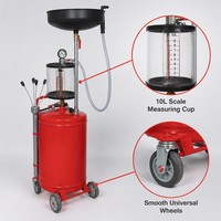 Extractor de Aceite Neumático de 80L Directo de Fábrica China, Unidad de Bombeo de Aire con Tanque Medidor de 10L, Grado de Exportación para Suministro de Taller
