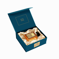 Boîte cadeau de parfum vert foncé haut de gamme, rigide, magnétique, avec doublure en éponge, gaufrage, matériaux recyclés, pelliculage mat