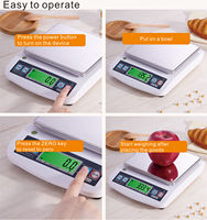 Balance de cuisine LCD SOHE-D5 1-6 kg, ABS + acier inoxydable, précision 0,1 g, unités g oz lb, personnalisation OEM/ODM, garantie 1 an