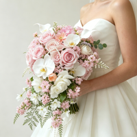 Buket Pengantin Romantis Buatan Tangan dengan Warna Kustom untuk Acara Bridal Shower, Hari Valentine, dan Thanksgiving yang Realistis
