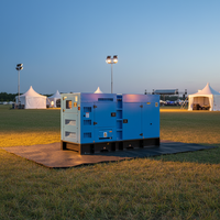 Générateur diesel silencieux de type 100 kW résistant aux intempéries avec démarrage automatique et ATS, refroidi par eau