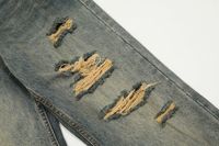 Jeans déchirés rétro américains, denim délavé, unisexe, pantalon décontracté haut de gamme, ample, style printemps, pantalon long évasé pour couple