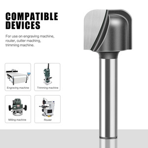 Sıcak satış 6mm 8mm 1/4 inç Shank karbür bıçakları ahşap oyma için ahşap kase ve tepsi freze uçları freze kesicisi - Product Image 2