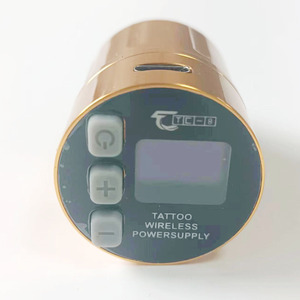 แหล่งจ่ายไฟไร้สายสำหรับเครื่องสัก 1700mAh แบตเตอรี่ลิเธียม ตัวเครื่องอะลูมิเนียมอัลลอยด์ขนาดเล็ก สำหรับช่างสักมืออาชีพ ใช้ในสตูดิโอ - Product Image 6