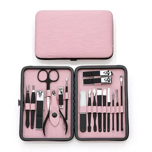 7/10/18 Pcs Preto Azul Rosa cores para opção Personal Manicure Grooming Set Pedicure Kit Manicure Set