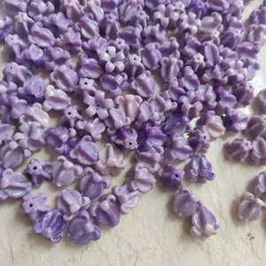 热销皇冠花珠 雕刻渐变绿色夏威夷皇冠花树脂珠 - Product Image 3