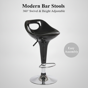 Silla <span class=keywords><strong>de</strong></span> Bar Personalizada con Base Fija <span class=keywords><strong>de</strong></span> Plástico ABS, <span class=keywords><strong>Taburetes</strong></span> Giratorios Bombo <span class=keywords><strong>para</strong></span> Cocina - Product Image 3