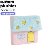 Album photo personnalisé en forme de maison en peluche avec broderie, prix d'usine, cadeau d'anniversaire pour un ami