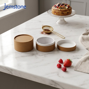 Custom Printed Eco-friendly Food Grade Round Cheesecake Paper Tube Packaging Box Colorful Bakery <b>Container</b> for Basque Cake - Product Image 1