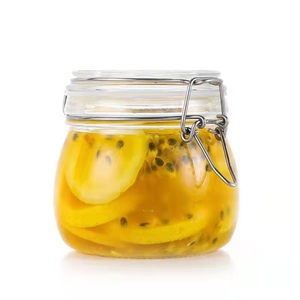 Air tight glass storage food jam jars clip top food glass weck jars with lid