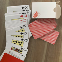 Cartes à Jouer en PVC Imperméables en Gros, en Stock, 57 x 87 mm, Fond Rouge et Bleu, pour Jeux d'Extérieur, Publicité, Poker à Petite Police