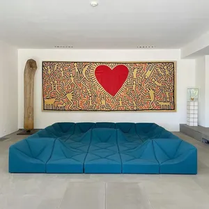 Combinação de sofá multifuncional módulo criativo wabi-Sabi casual moderno simples pano preguiçoso arte móveis originais