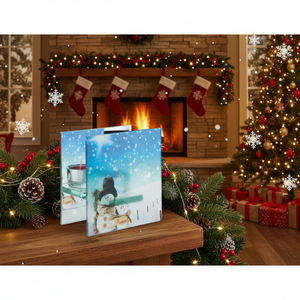 Portacandele in Vetro a Forma di Pupazzo di Neve, Decorazione Natalizia, Regalo per le Festività - Product Image 3