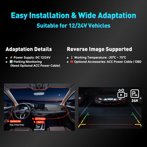 <span class=keywords><strong>Cam</strong></span>éra embarquée 4K 3 canaux avec GPS, vision nocturne, WiFi, moniteur de stationnement, <span class=keywords><strong>cam</strong></span>éra avant, intérieure et arrière pour voiture - Garantie 1 an - Product Image 3