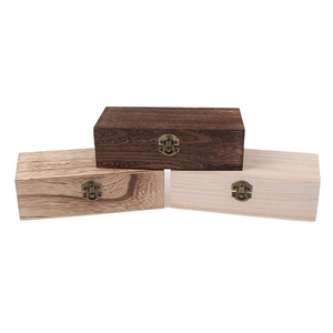 Petite boîte cadeau en bois de pin non fini, boîte de rangement en bois, bricolage, artisanat, coffre au trésor avec couvercle à charnières pour la maison, souvenirs, cachette - Product Image 6