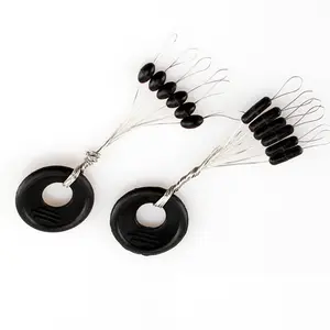 Fishing Bobber Stoppers Rubber Oval Floats, 300Pcs Fishing Sinkers