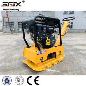 Compacteur à plaques vibrantes diesel jaune EPC-220, conception réversible pour le compactage du béton - Product Image 4