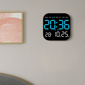 Wholesale <b>Digital</b> LED <b>Wall</b> Alarm <b>Clock</b> with Large Display Timing Function Remote Control for Living Room Office Bedroom Decor - Product Image 3