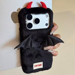 Cordino Creativo IVANHOE con Corna da Diavolo e Ali in Peluche, Adatto per Custodie Protettive Personalizzate Apple 17promax 16pro 15 14 Angel - Product Image 4