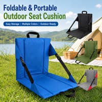 Coussin de siège pliable pour stade avec dossier et sangle réglable pour la randonnée, la gym, le camping, le pique-nique, la plage et les activités de plein air - Écologique et léger