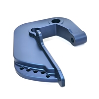 Service de fraisage CNC sur mesure, support en aluminium anodisé bleu, pièces de fraisage de précision pour équipement d'automatisation