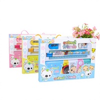 Boîte de papeterie en carton écologique en gros pour les fournitures scolaires des enfants avec impression de logo personnalisé
