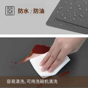 Tapis de table en silicone de qualité alimentaire personnalisé, gris semi-transparent, réutilisable, antidérapant, pour comptoir de cuisine, passe au lave-vaisselle - Product Image 4