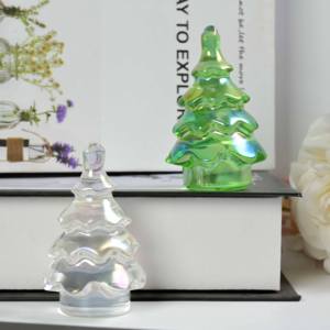 Décoration d'arbre de Noël en cristal de quartz fondu haute clarté, effet Aura Angélique, sculptée à la main, artisanat en cristal, vente en gros pour cadeaux - Product Image 1