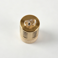Diffuseur de parfum luxueux en métal perforé plaqué or avec base en résine, écologique et durable pour la décoration de la maison et du bureau