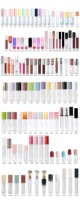 Gloss à lèvres en tube transparent avec logo personnalisé, capuchon doré, haute pigmentation, imperméable, longue tenue, gloss liquide pour les lèvres, vente en gros