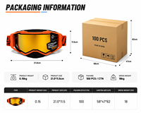 Lunettes de course tout-terrain avec verres réfléchissants, monture flexible en PC, taille unique, utilisables en quatre saisons pour moto, MX, sports tout-terrain