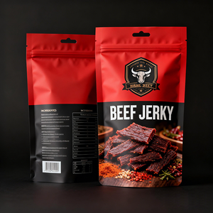 Sachet alimentaire refermable en plastique laminé avec logo imprimé numérique personnalisé pour bœuf séché - Product Image 6