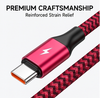 Cable USB Tipo-C de Nailon Trenzado de Alta Calidad, Carga Rápida 2A, 100W, 1M, para Dispositivos Móviles y Computadoras IOS