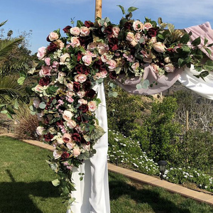 Rbeifeng — fleurs artificielles personnalisées, décorations de <span class=keywords><strong>mariage</strong></span>, <span class=keywords><strong>bordeaux</strong></span> - Product Image 5