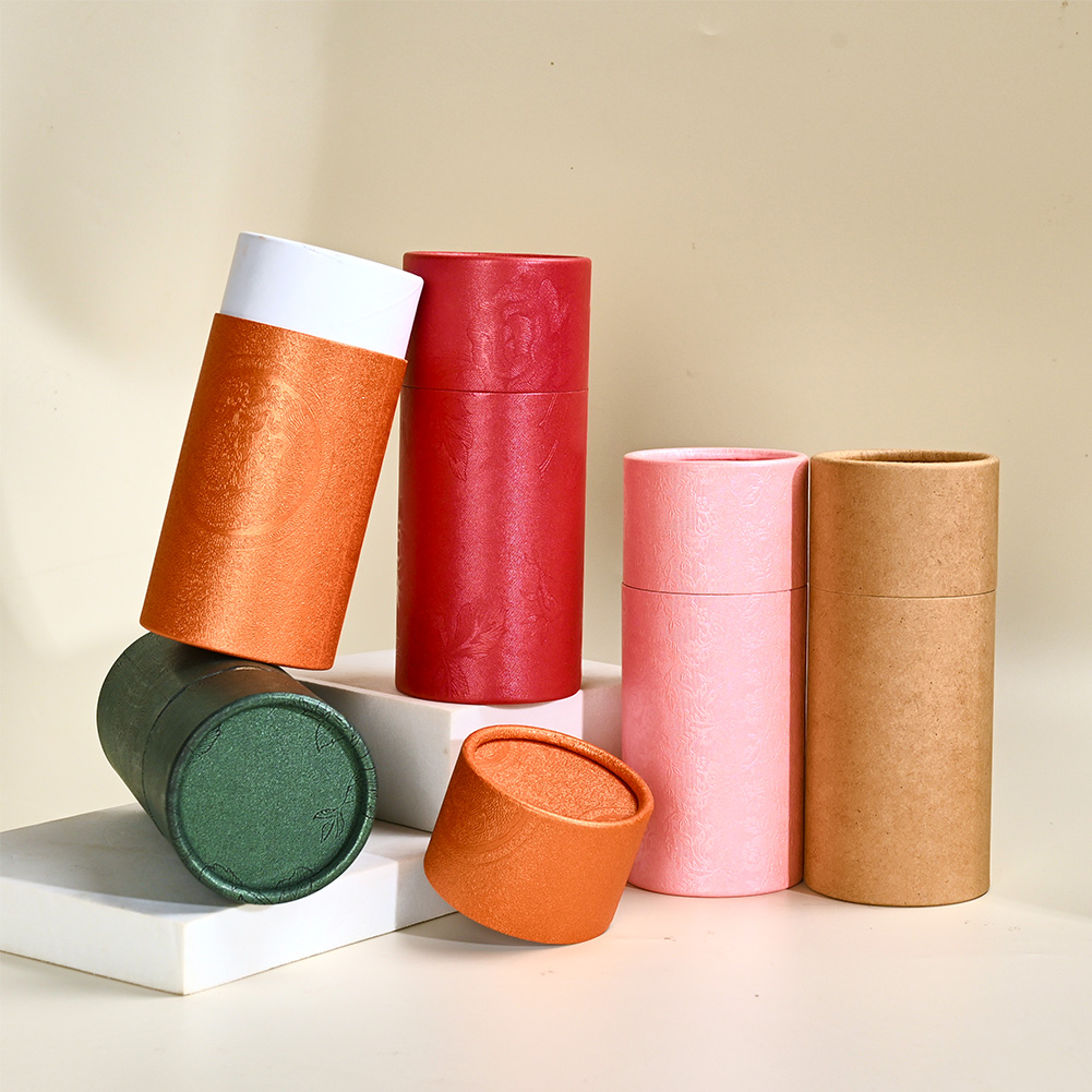 Recycled Eco-Friendly Disposable Craft Paper Tube Packaging for Sugar Potato Chips Chewing Gum Custom Size Color Four-Color