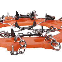 Crampons à glace et neige pliables à 8 dents en TPE et acier inoxydable, antidérapants, pratiques pour l'extérieur (320g/paire)