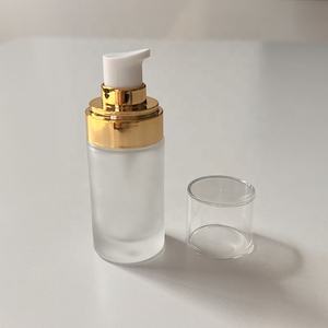 หรูหราระดับไฮเอนด์20/400 24/400 Airglass บาง Refil ปั๊มครีมมันวาวสีทอง + ฝาครอบที่ชัดเจน - Product Image 5