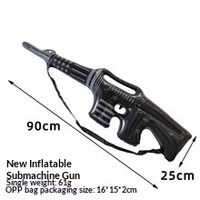 Nouveau jouet pistolet mitrailleur gonflable en plastique pour enfants de 4 à 6 ans, unisexe, accessoires de jeu de rôle en gros transfrontalier
