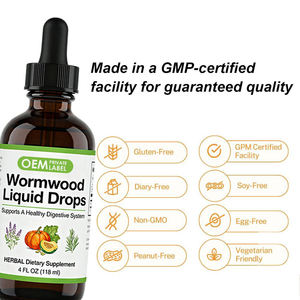 อาหารเสริมสารสกัดจากวอร์มวูด คลอฟ และแบล็ควอลนัท ของแท้จากโรงงานผู้ผลิต (OEM)  แบบน้ำหยดผสมกระเทียมและเมล็ดฟักทอง สำหรับระบบย่อยอาหาร - Product Image 3